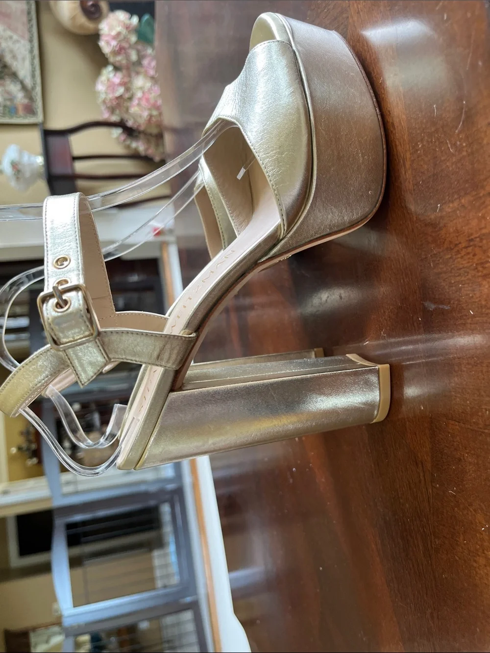Stuart Weitzman chic metallic